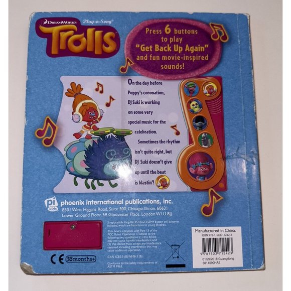 DreamWorks Trolls - Get Back Up Again Music Book 9781503712423 Board Book Wagner - Picture 9 of 10